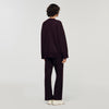 Vaddy Long Rhinestone Cardigan Purple