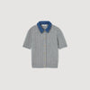 Mado Cardigan With Denim Collar Grey
