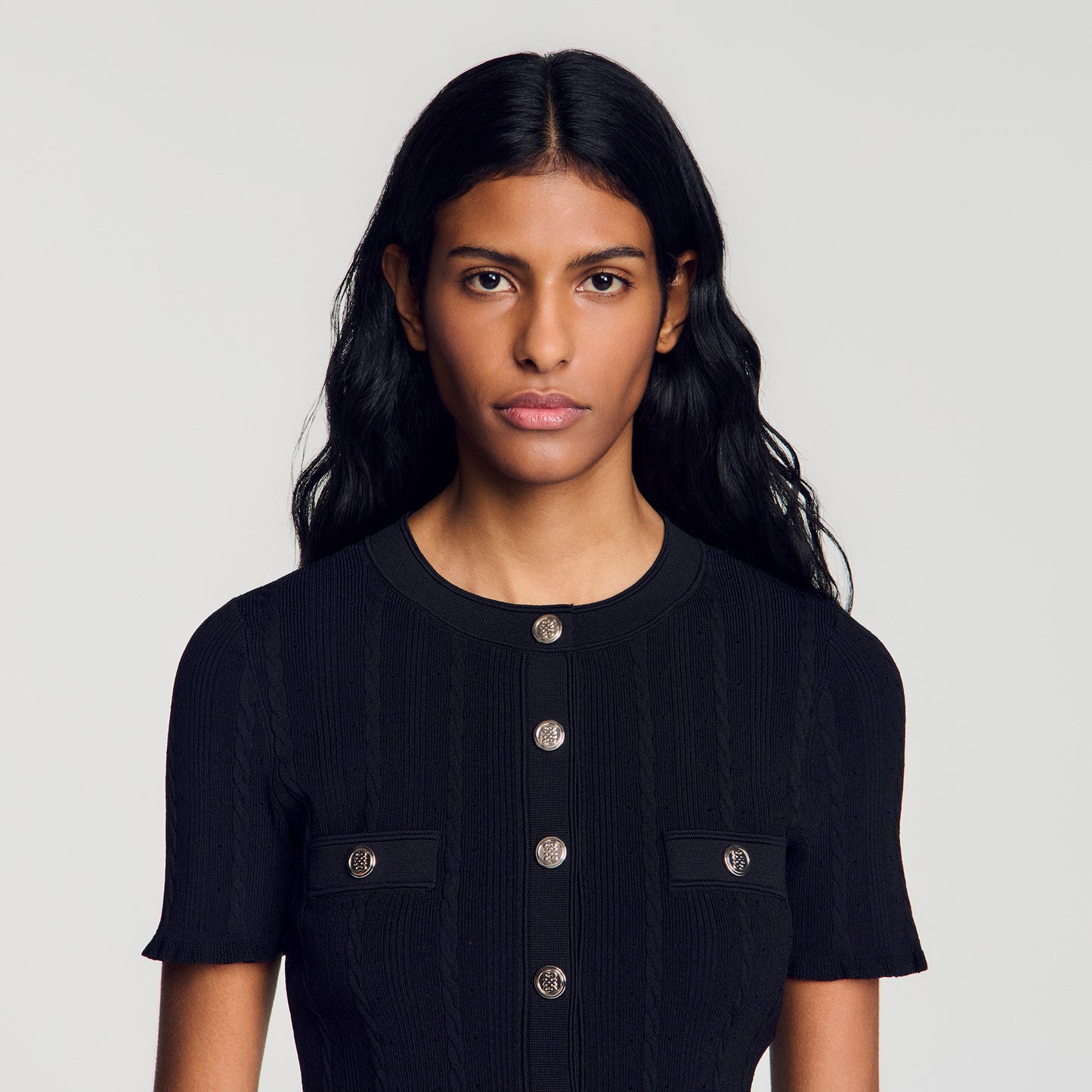 Nice  Knit Cardigan Black