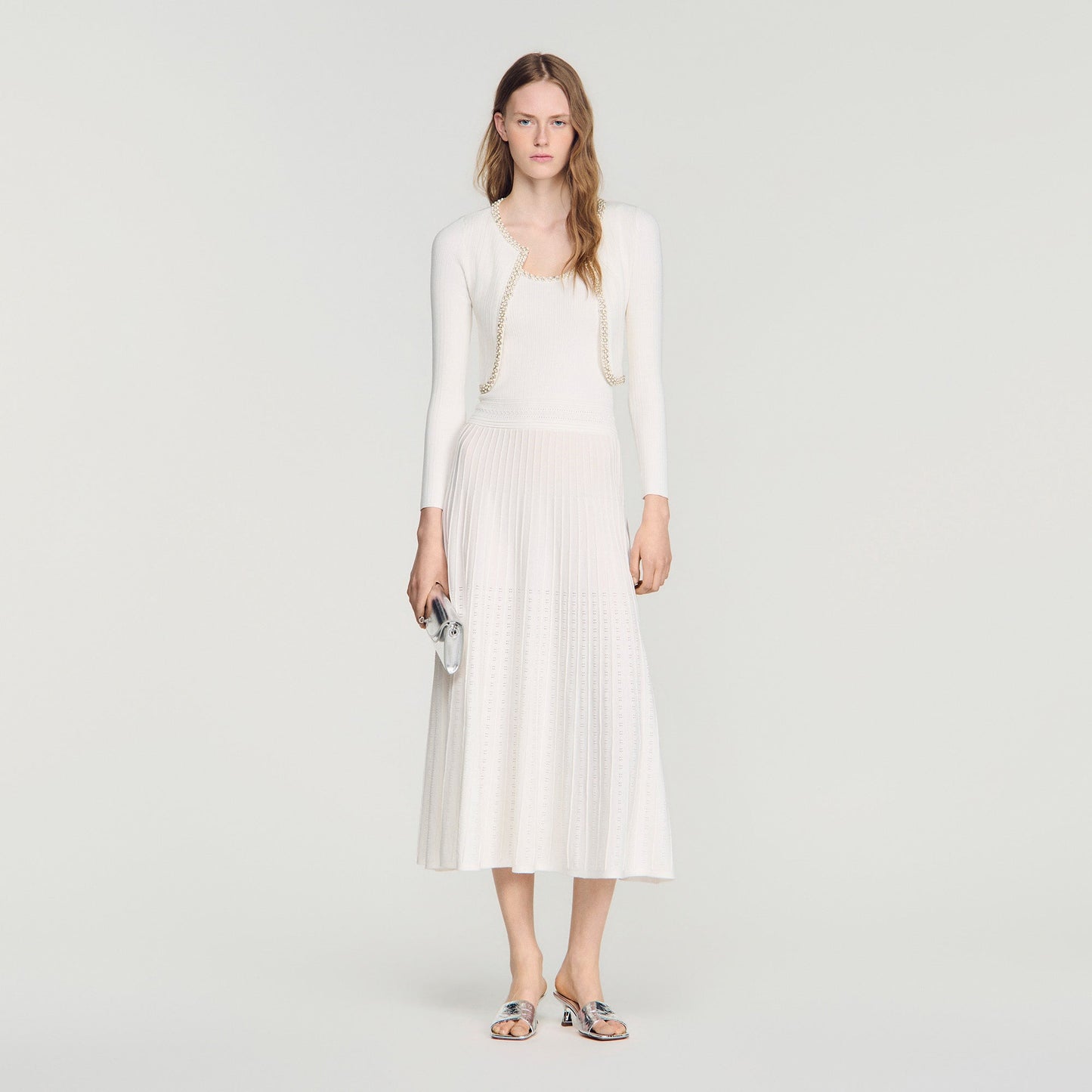Borealia  Knit Cardigan White