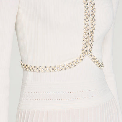 Borealia  Knit Cardigan White