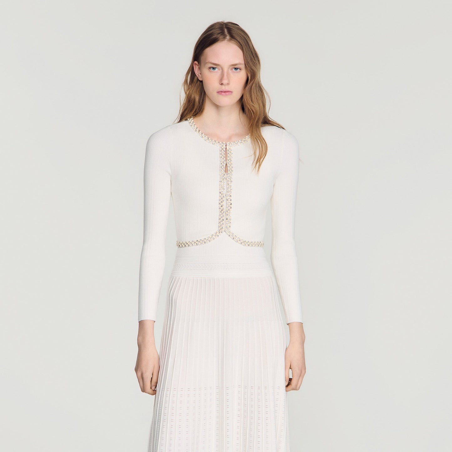 Borealia  Knit Cardigan White