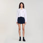 Kim Cropped Poplin Shirt White