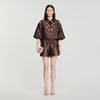 Jupiter Denim Shirt with Rhinestones Brown