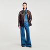Athena Cropped Denim Shirt Blue Jean