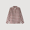 Dorina Floral Print Silk Shirt Marron / Bleu