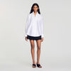 Portocello Oversized silk satin shirt White