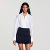 Portocello Oversized silk satin shirt White