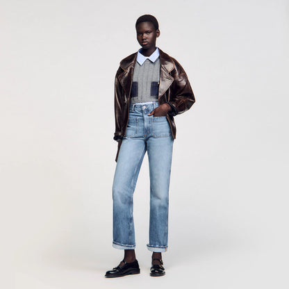 Moore Flared Faded Jeans Blue Jeans