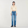 Flared Faded Jeans Blue Jeans
