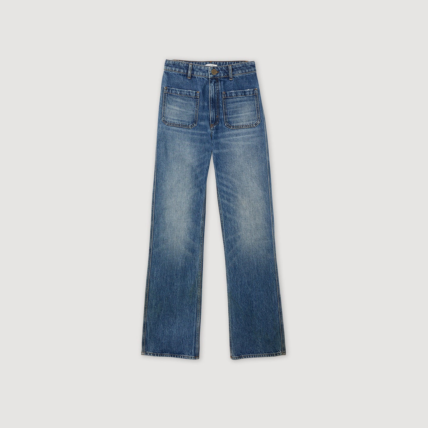 Moore Flared Faded Jeans Blue Jeans