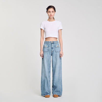 Blue Jean Faded Jeans