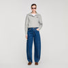 Tomy Rhinestone Barrel Jeans BLUE JEAN