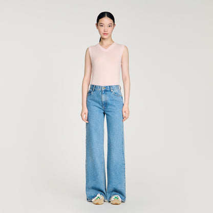 Samuel Faded Wide Straight-Leg Jeans Blue Jean