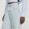 Ethan Faded Barrel Cotton Jeans Sky Blue