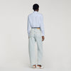 Ethan Faded Barrel Cotton Jeans Sky Blue