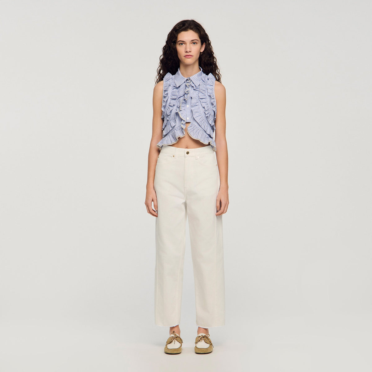 Ethan Barrel Jeans White