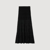 Palma Long Decorative Knit Skirt Black