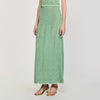 Long Decorative Knit Skirt Mint