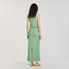Long Decorative Knit Skirt Mint