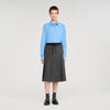 Orleans Long Pleated Rhinestone Skirt Grey / Brown
