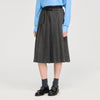 Orleans Long Pleated Rhinestone Skirt Grey / Brown