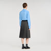Orleans Long Pleated Rhinestone Skirt Grey / Brown