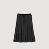 Orleans Long Pleated Rhinestone Skirt Grey / Brown