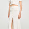 Venice Pointelle Knit Maxi Skirt Ecru