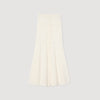 Venice Pointelle Knit Maxi Skirt Ecru