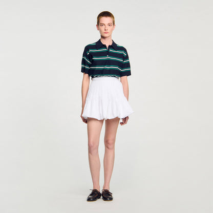 Meringue Short Bubble Skirt White