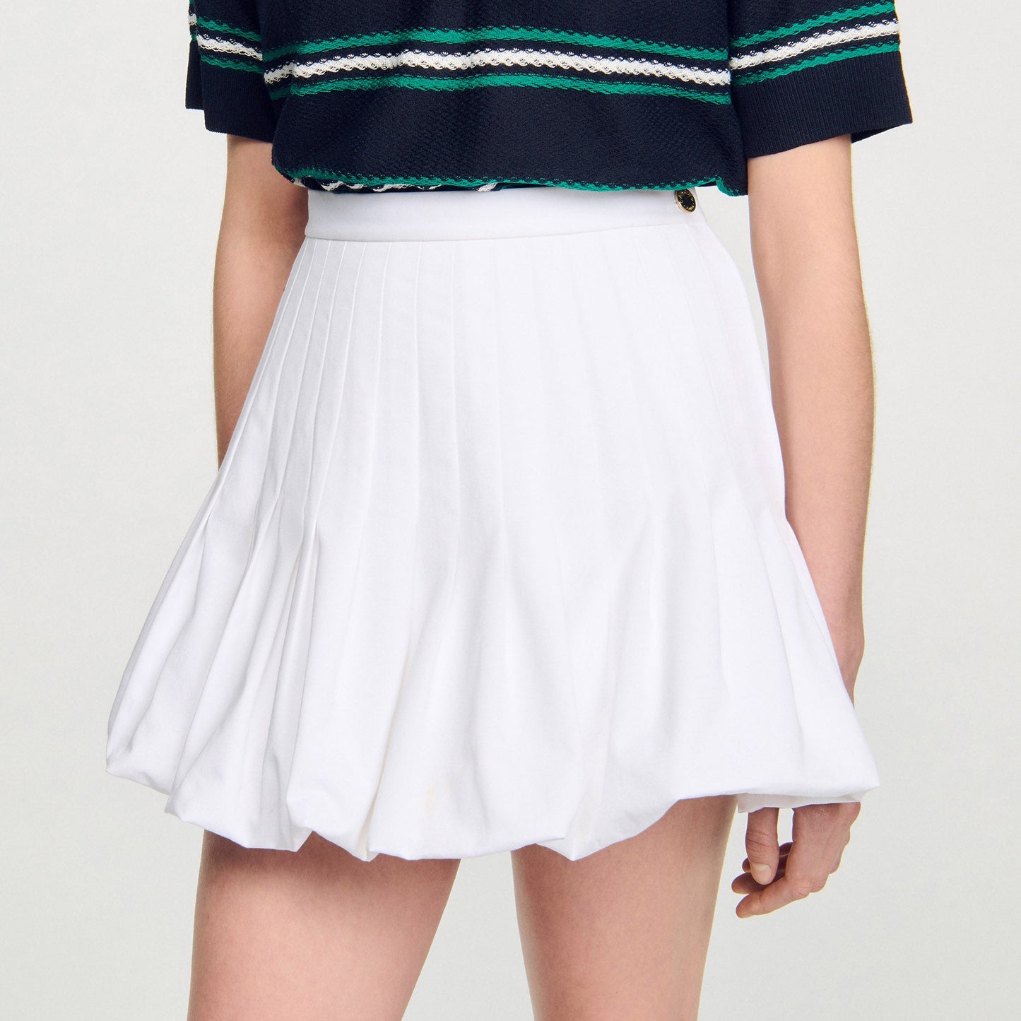 Meringue Short Bubble Skirt White