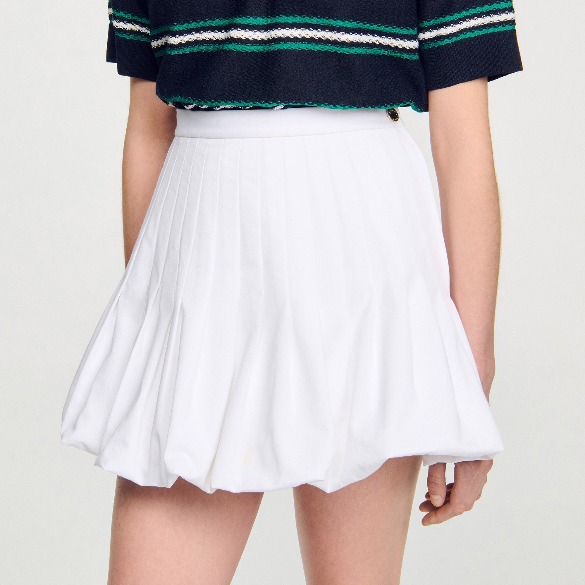 Meringue Short Bubble Skirt White