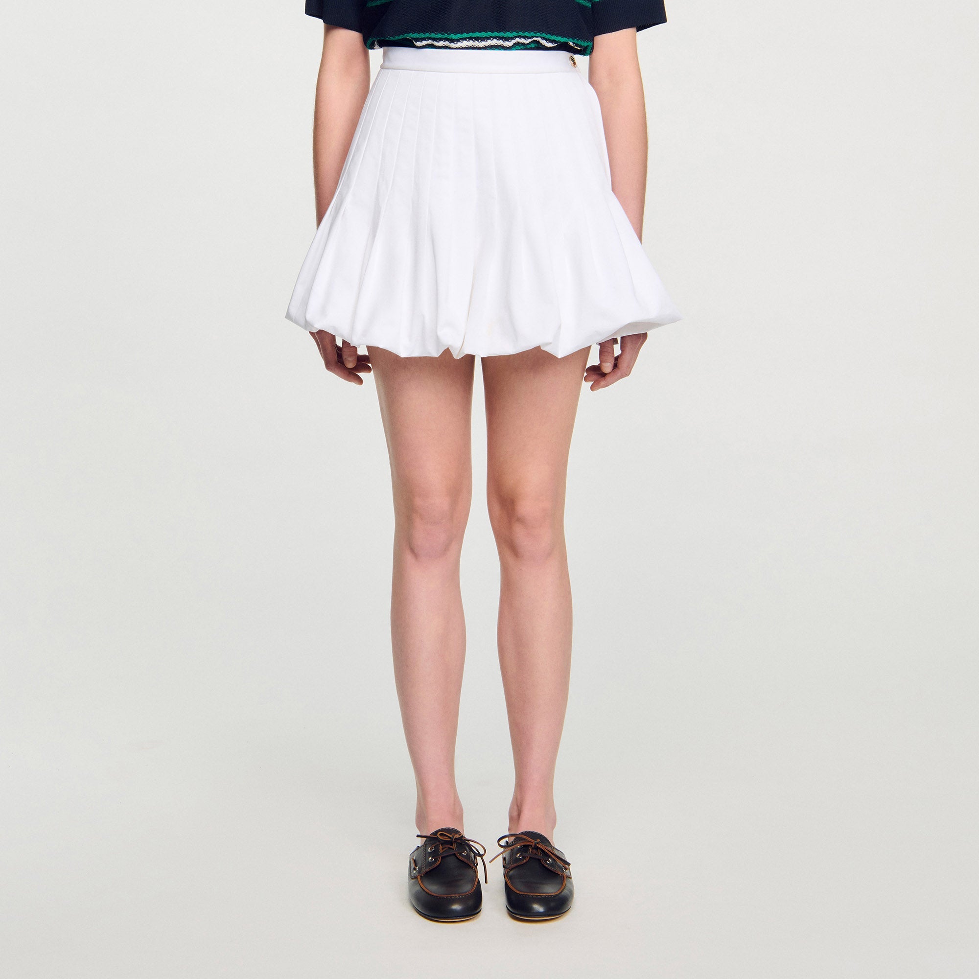 Meringue Short Bubble Skirt White