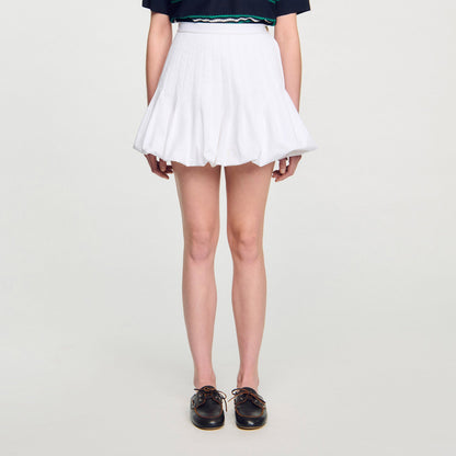 Meringue Short Bubble Skirt White