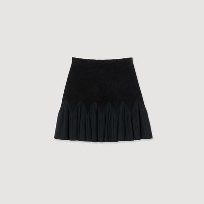 Orea Short Two-Tone Skirt Black