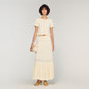 Aria Long Knit Skirt Ecru