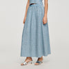 Isea Long Sequined Skirt Blue