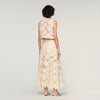 Amaya Long Guipure Skirt Ecru