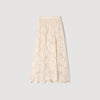Amaya Long Guipure Skirt Ecru