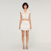 Nayla Short Guipure Skirt White