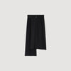 Cecilia Long asymmetrical pleated skirt Black