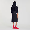 Rivermissa Mid-length slit wool skirt Black