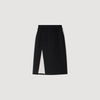 Rivermissa Mid-length slit wool skirt Black