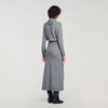 Coralyna Pointelle Knit Maxi Skirt Grey