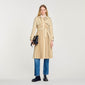 Vino Pleated Trench Coat With Belt Beige