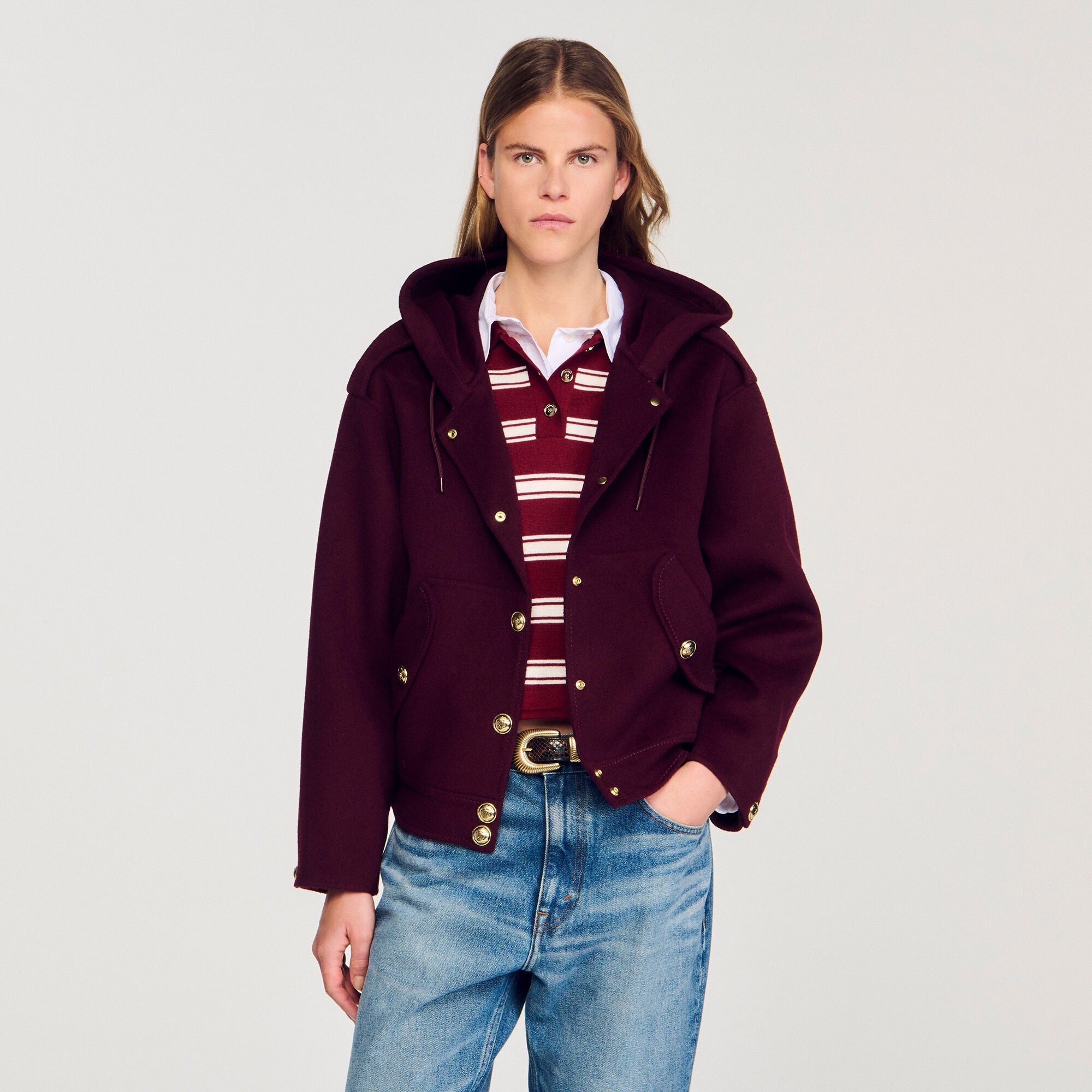 Marjane Double-Faced Wool Coat Bordeaux