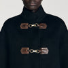 Souverain Oversized Pea Coat Black