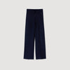Vadim Knit Rhinestone-Covered Trousers Navy Blue