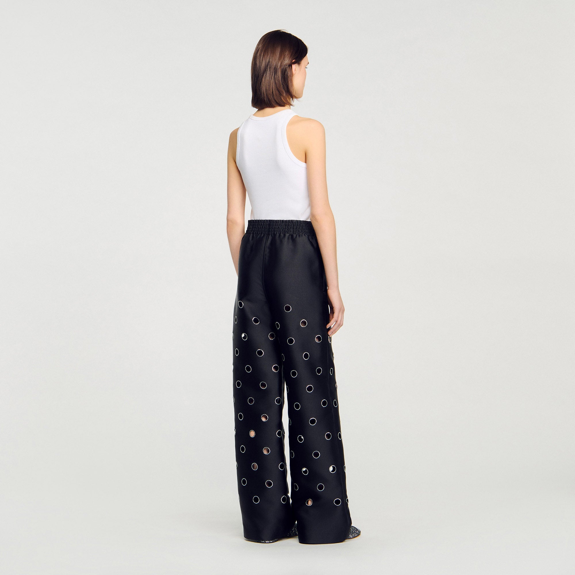 Neptune Rhinestone Trousers Black